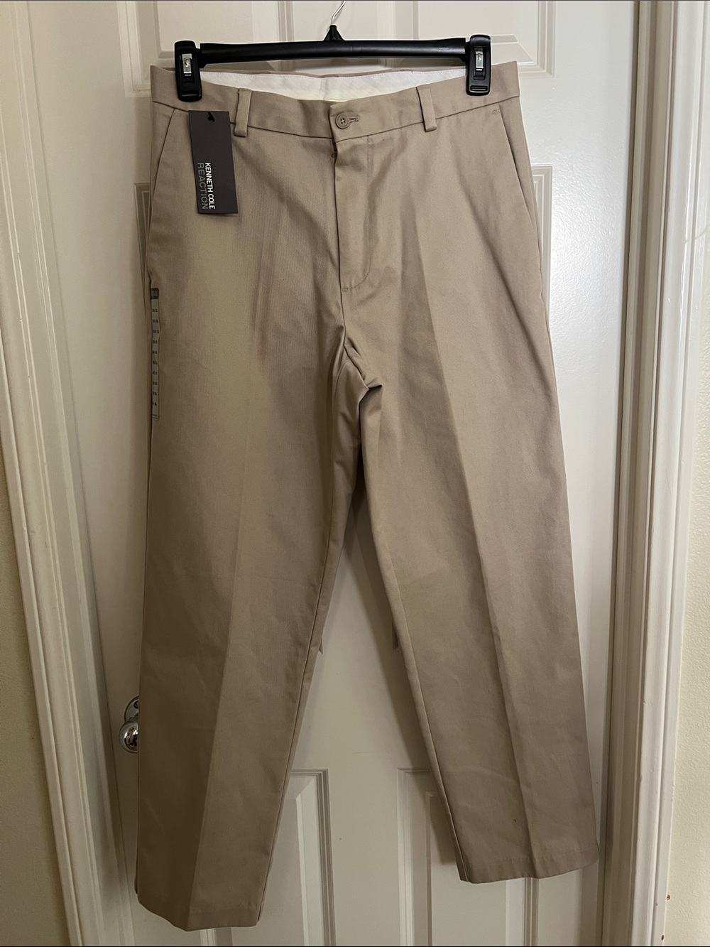 Kenneth Cole Reaction Men's Tan Straight-Leg Chinos